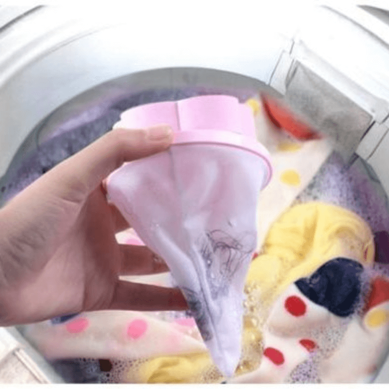 2 pcs washing machine flower shape mesh filter bag