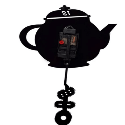 Tea kettle shaped wall clock