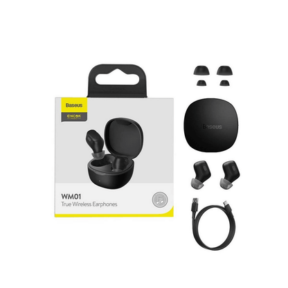 Baseus twin wireless earphone wm01-01 encok