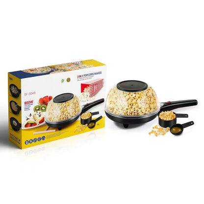 3 in 1 electric mini popcorn crepe pancake maker