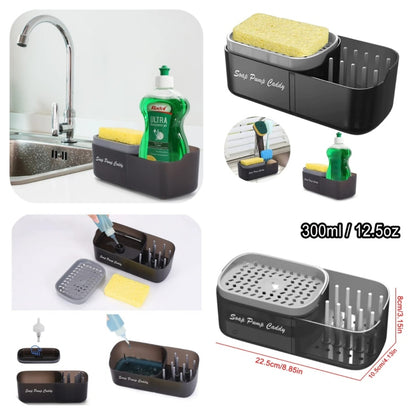 Soap pump and sink caddy