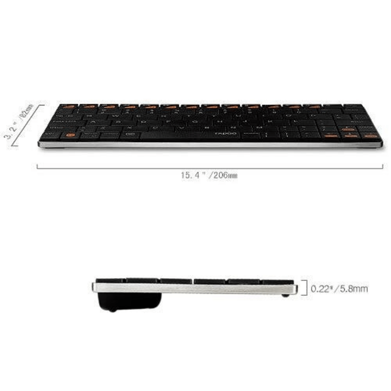 Rapoo e6500 mini ultra thin wireless keyboard