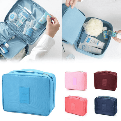 Travel cosmetic makeup organizer bag