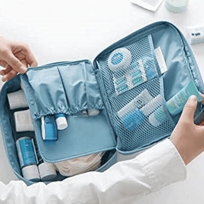 Travel cosmetic makeup organizer bag