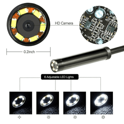 7mm endoscope camera hd inspection borescope