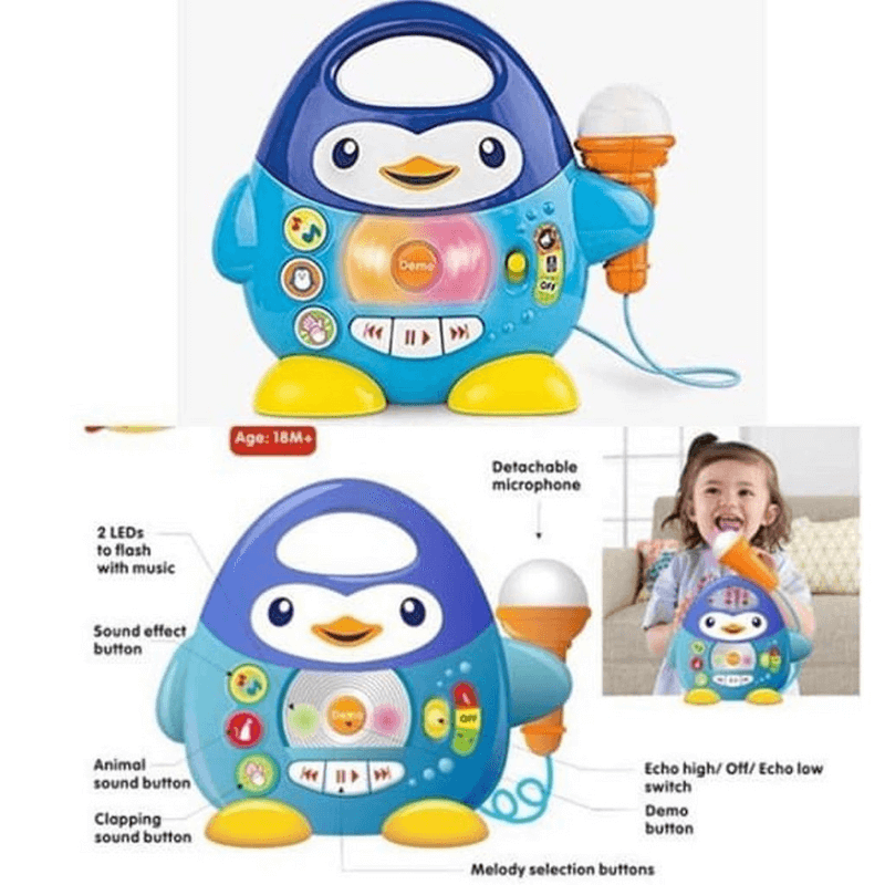 Penguin karaoke microphone toy