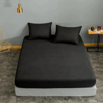 Black bed cover