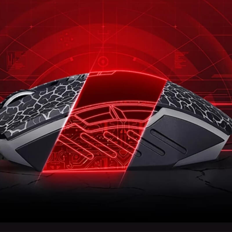 A70 6200 cpi ultra activated light strike gaming wired mouse