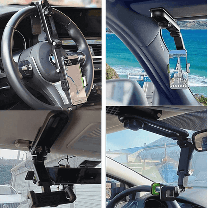 Universal sun visor car phone holder