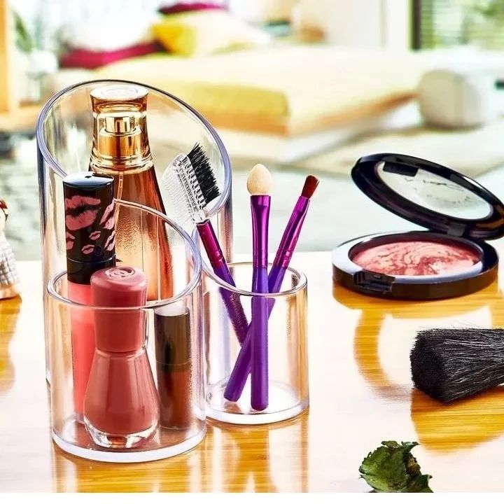 Acrylic cosmetic organizer grid box