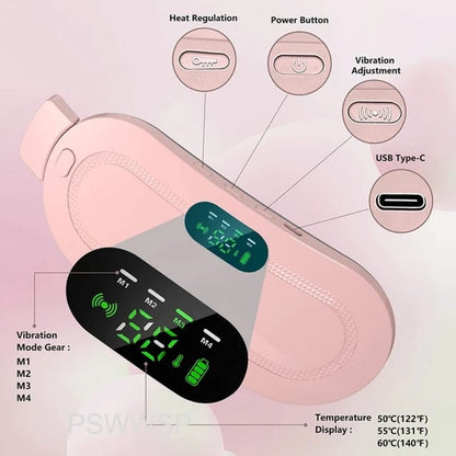 Therapy vibration massager heating belt