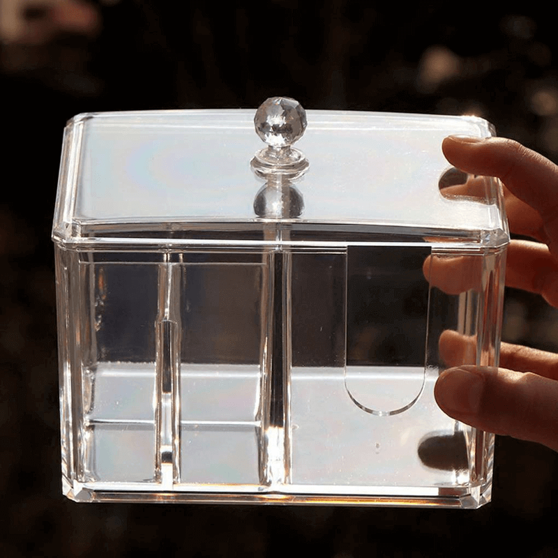 Acrylic cotton swab holder makeup box