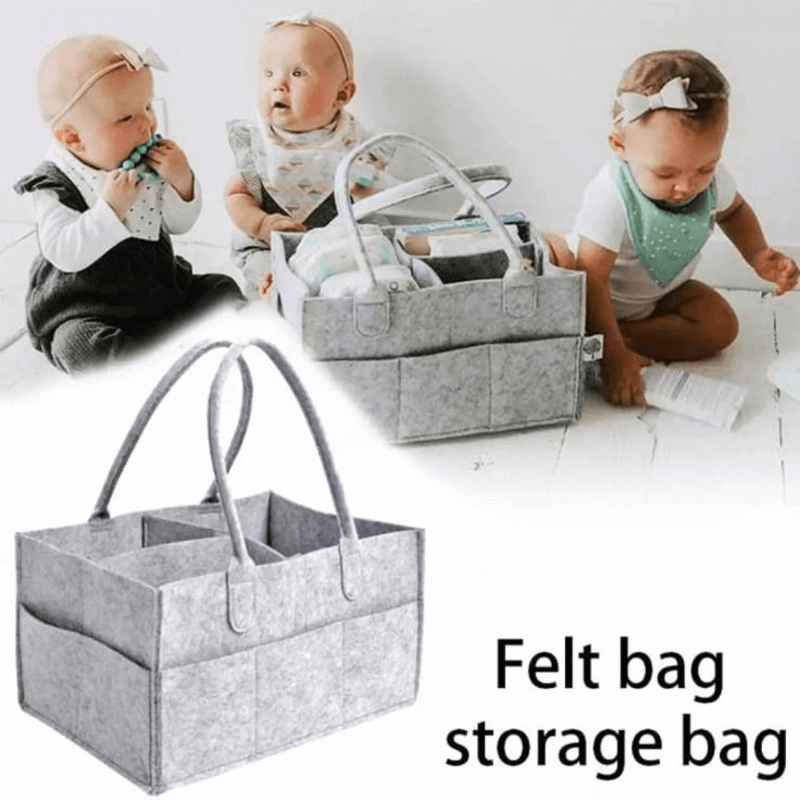 Baby diaper caddy organizer nursery felt bag