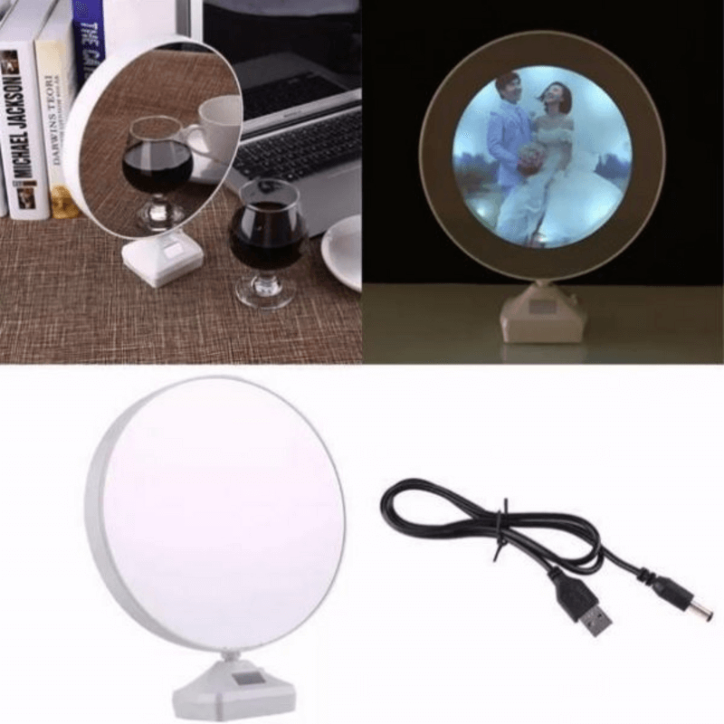 Led magic mirror photo frame