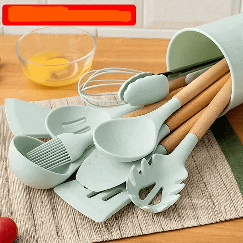 11 pcs silicone cooking utensils