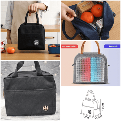 Insulated food bag black