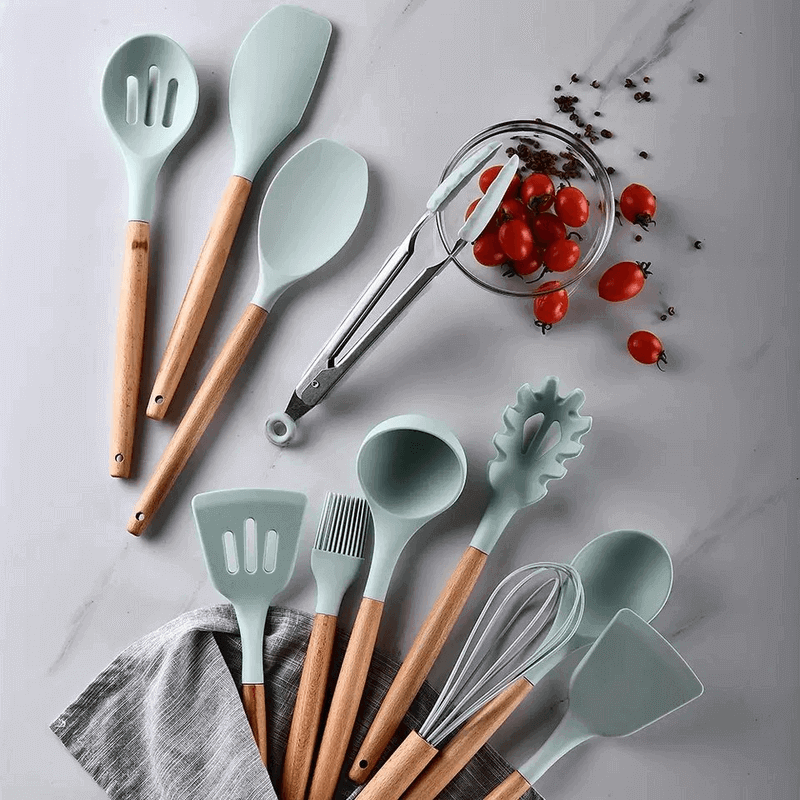 11 pcs silicone cooking utensils