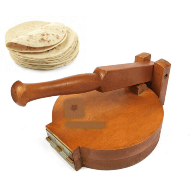 Heavy wooden tortilla press roti maker