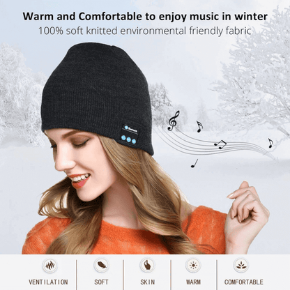 Bluetooth music hat smart headset winter cap