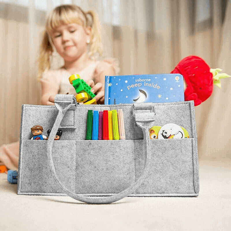 Baby diaper caddy organizer nursery felt bag