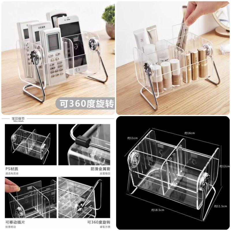 Acrylic desktop remote control organizer box