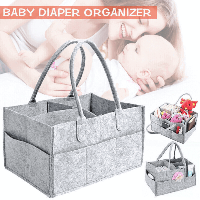 Baby diaper caddy organizer nursery felt bag