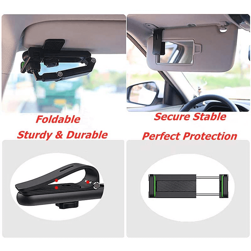 Universal sun visor car phone holder