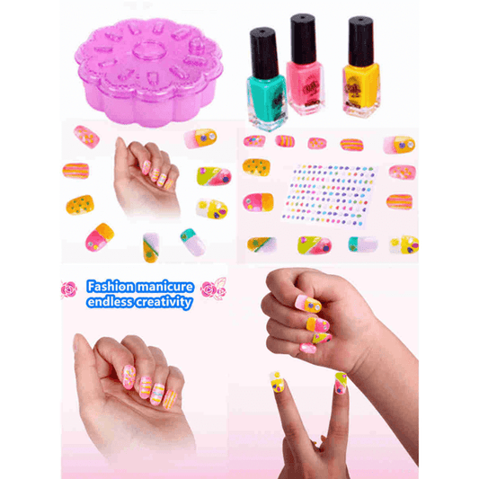 Nail art studio girls sparkling nail kit