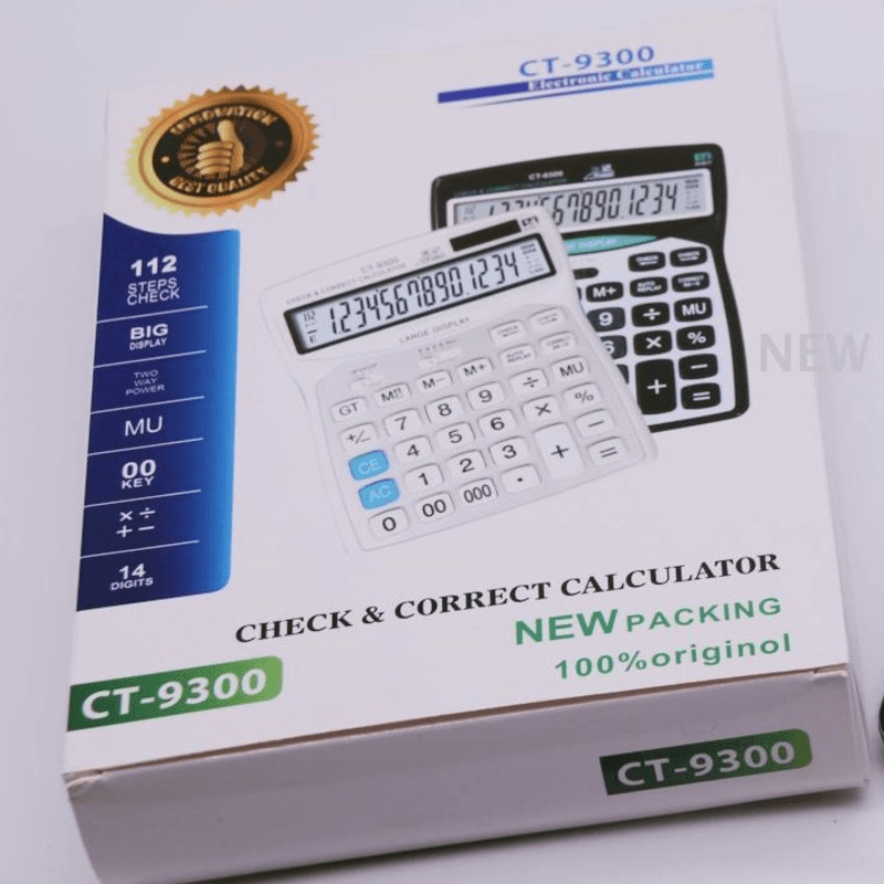 14 digit solar dual power calculator ct 9300