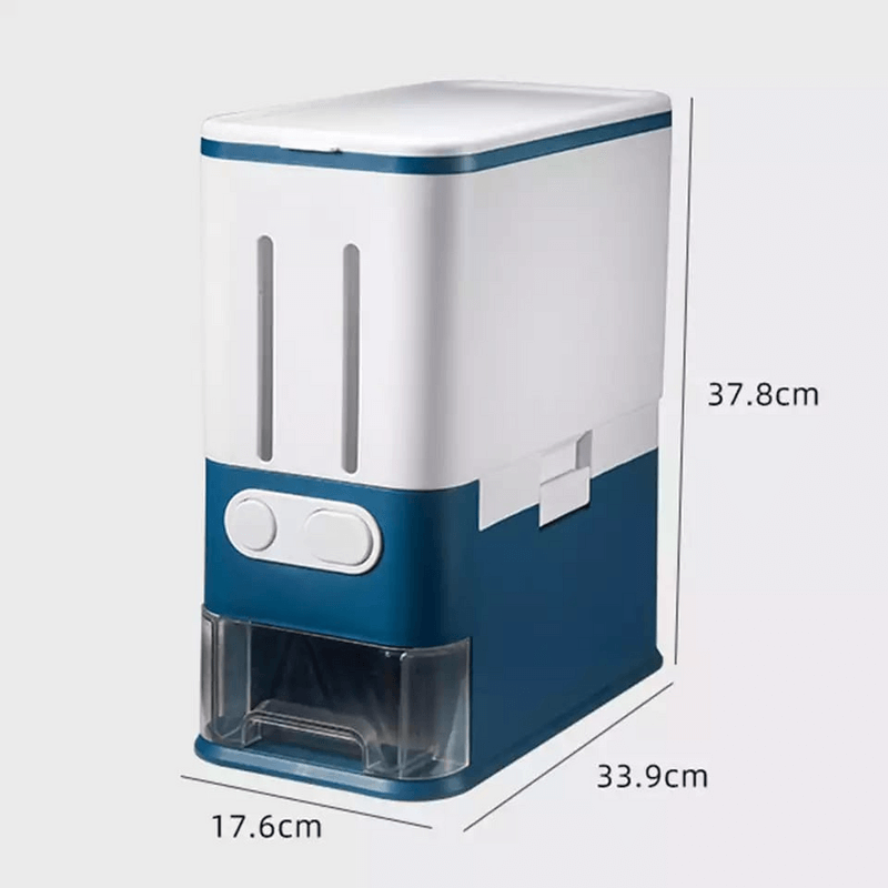 2 grid rice dispenser with measuring cup