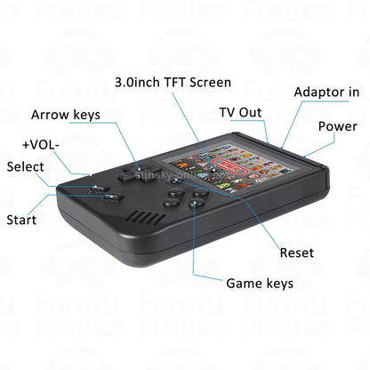 Retro fc 168 in 1 handheld game console