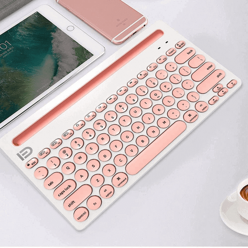 Wireless keyboard with tablet holder 79 keys