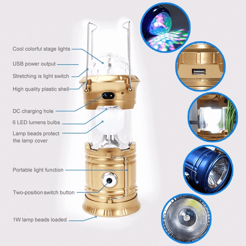 Magic cool camping light with usb output