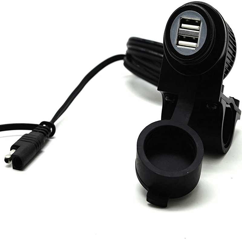 Motorcycle dual sae to usb cable adapter