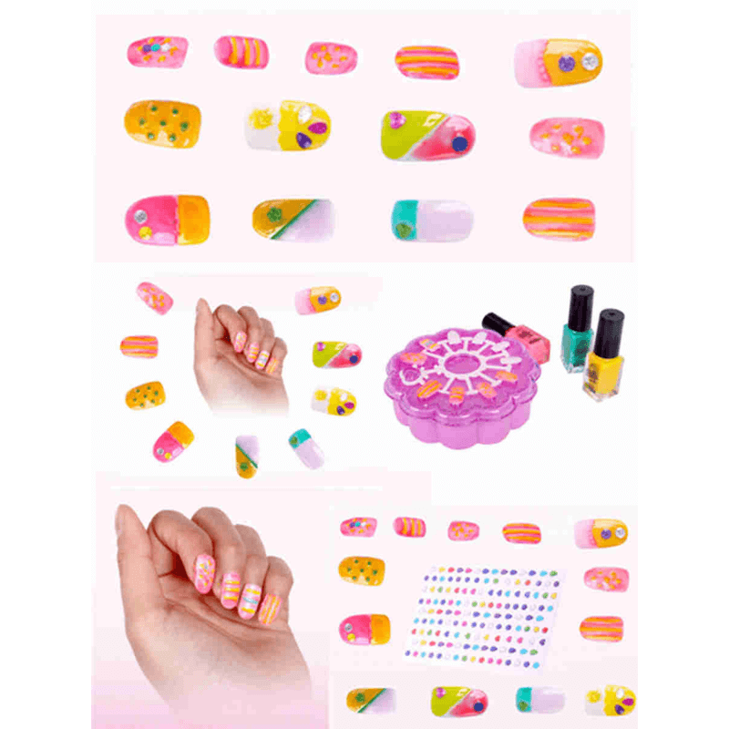 Nail art studio girls sparkling nail kit