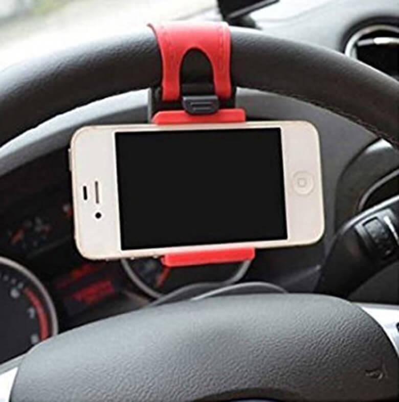 universal car steering wheel mobile phone holder bracket