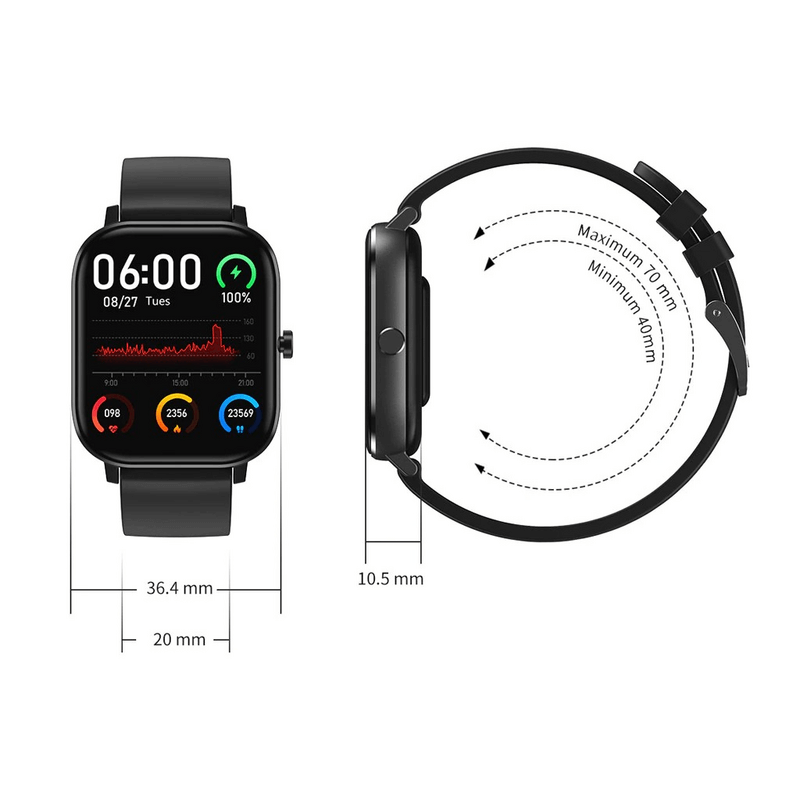 Dt35 bluetooth smart watch 1-54 inch