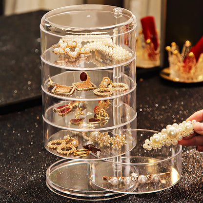 360 degree rotating jewellery organizer with lid