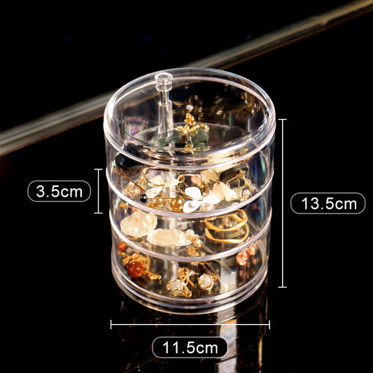 360 degree rotating jewellery organizer with lid 