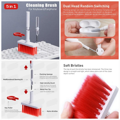 5in1 earpods & keyboard cleaning brush