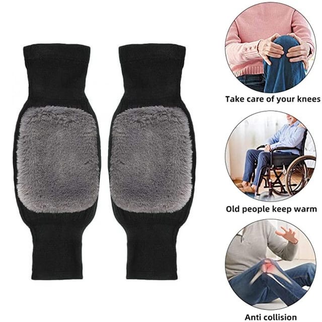 2pcs cashmere knee pads winter warm men women