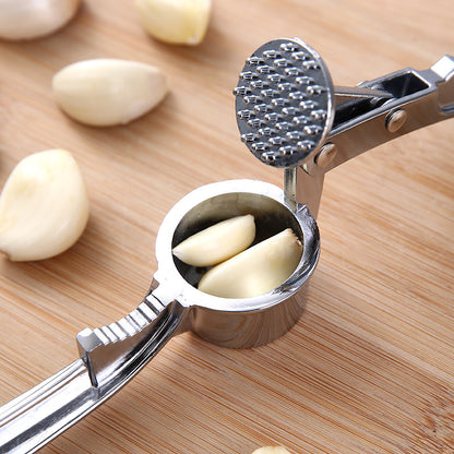 Stainless steel garlic press rocker