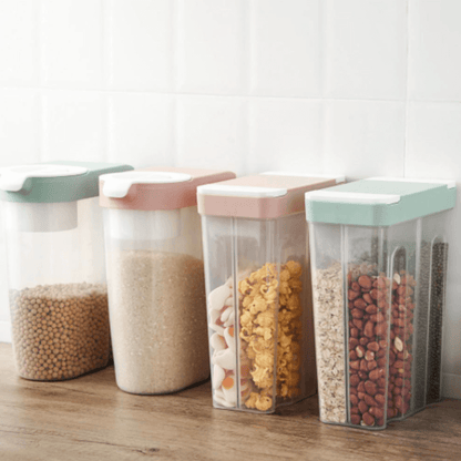 1-4 grid clear kitchen storage containers 