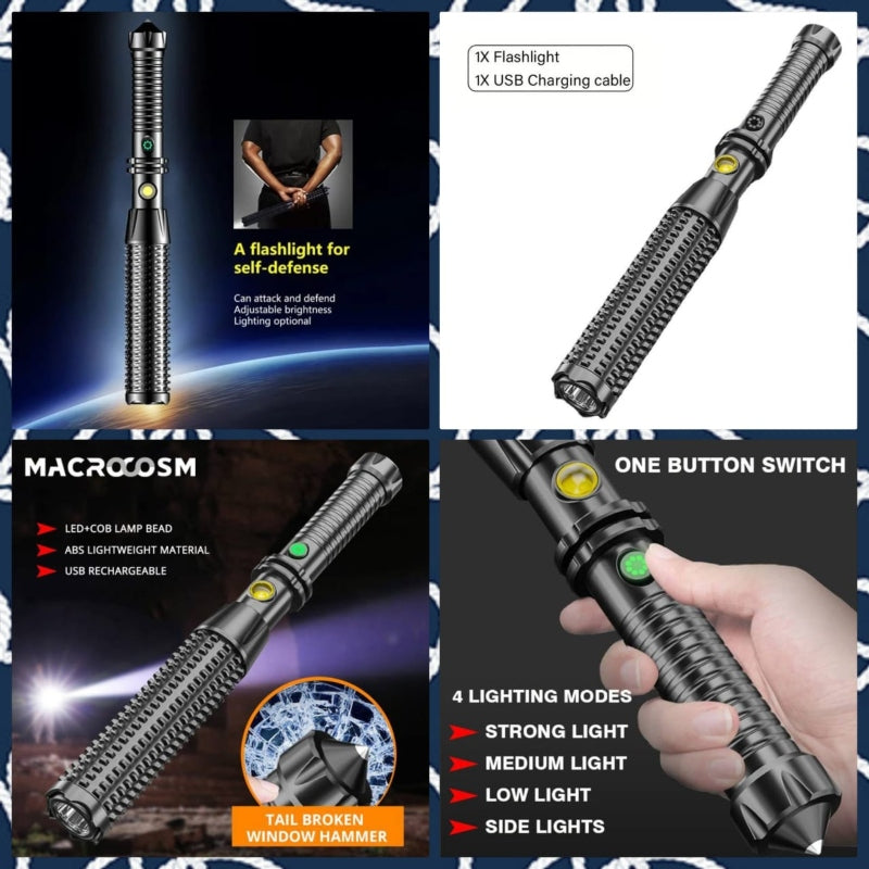 Outdoor self defence led flashlight