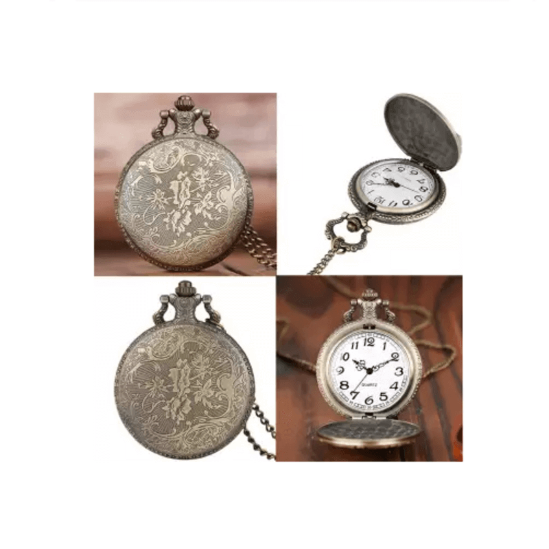 Antique cool floral design pocket watch