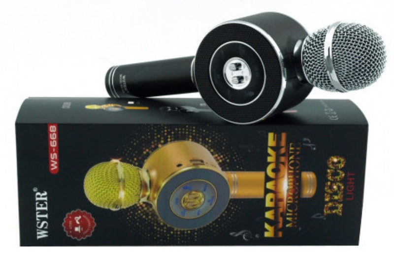 Ws-668 usb speaker player ktv singing microphone bluetooth mic