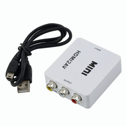 Hdmi converter adapte mini composite for vcr, dvd, ps3