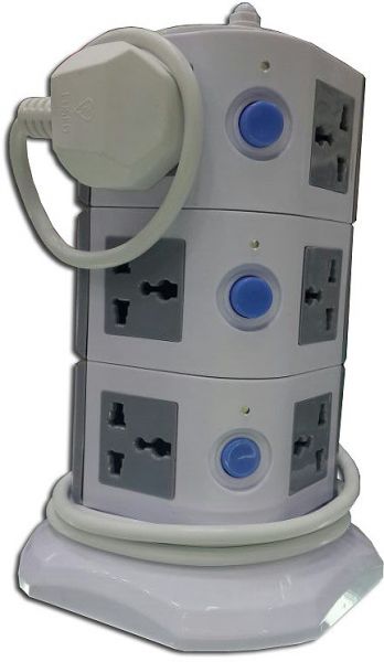 Multi switched vertical socket outlet