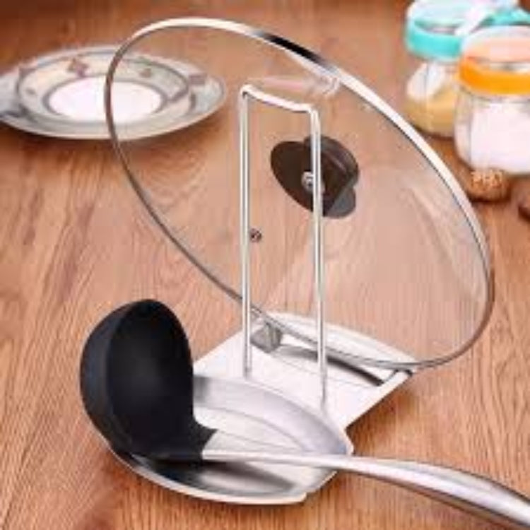 Stainless steel spoon rest pan pot cover lid stand rack