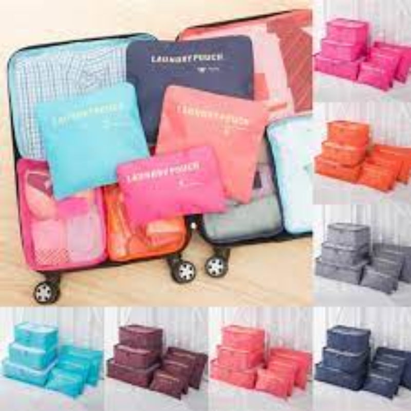 6 pcs bags for travel storage oraganizer